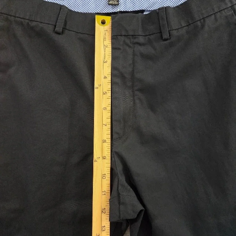 Banana Republic Chinos Mens 35x32 Black Non-Iron Tailored Slim Fit Cotton Pants